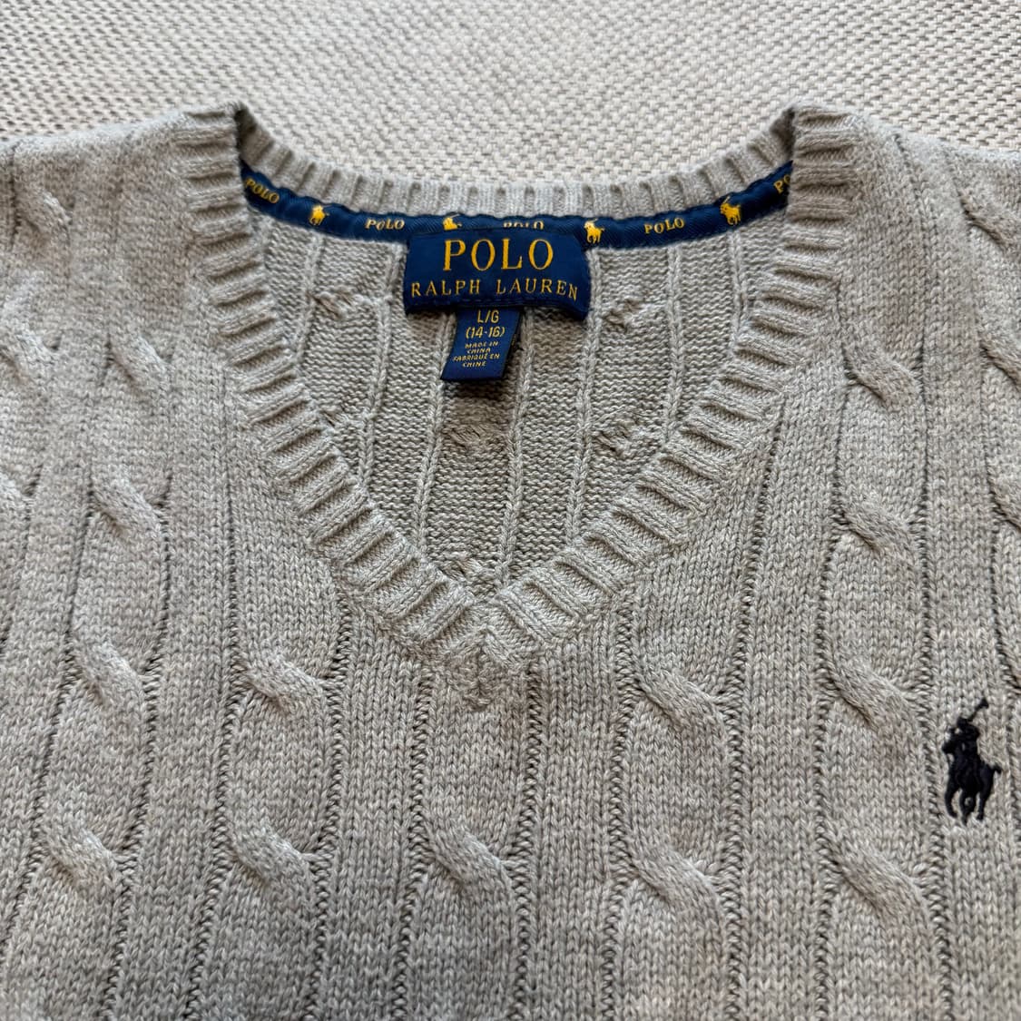 폴로 랄프로렌 케이블 니트 조끼 상품이미지2