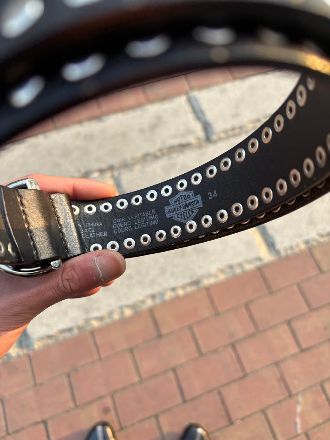 00s Harley Davidson 빅버클 벨트 상품이미지4