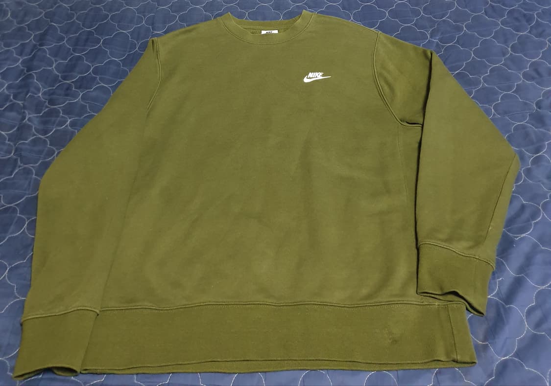 나이키 NSW클럽 플리스 맨투맨 카키 (M) 상품이미지2