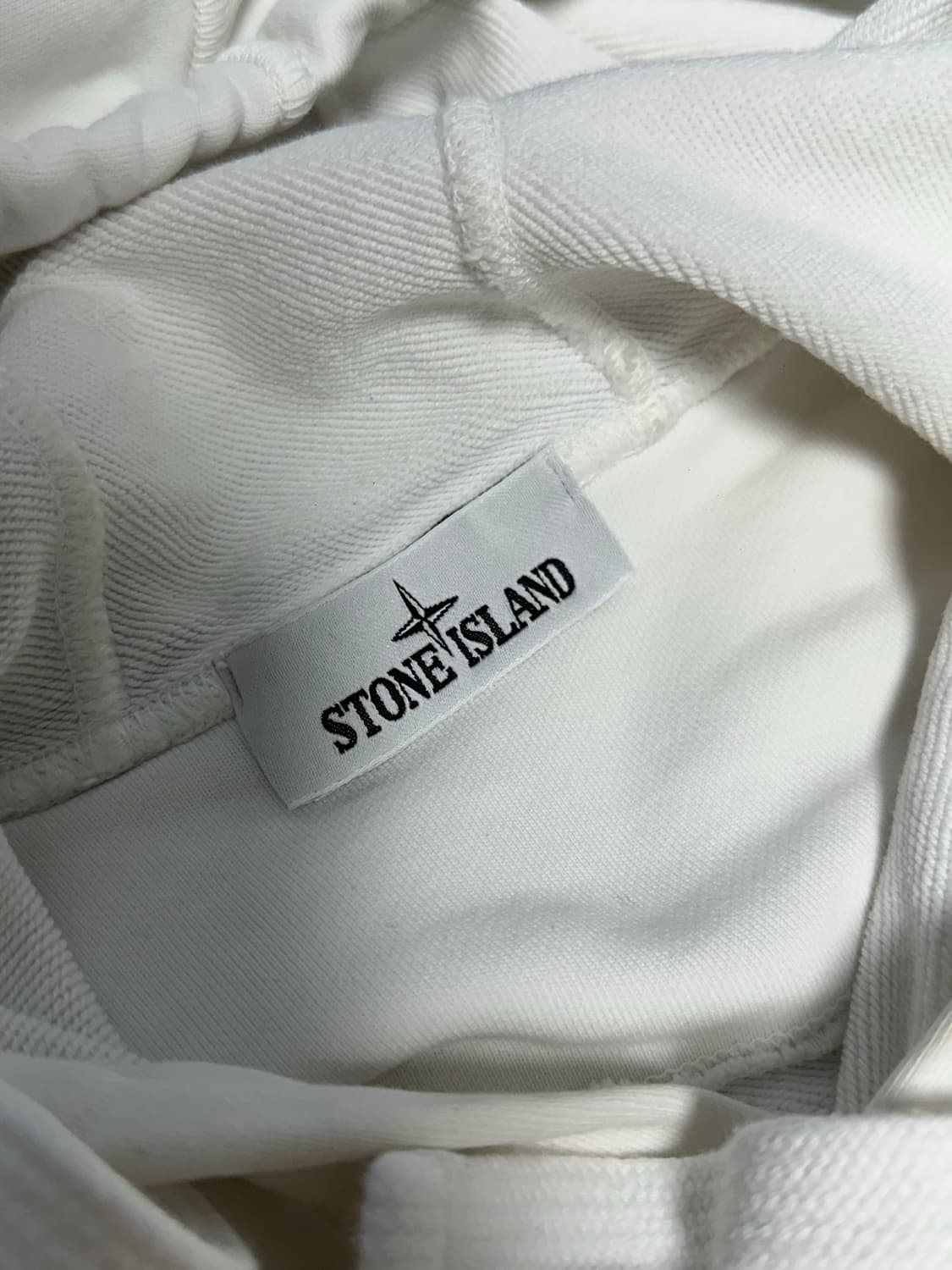 정품 스톤아일랜드 브러쉬드 코튼 후드티(M사이즈/화이트) 상품이미지2