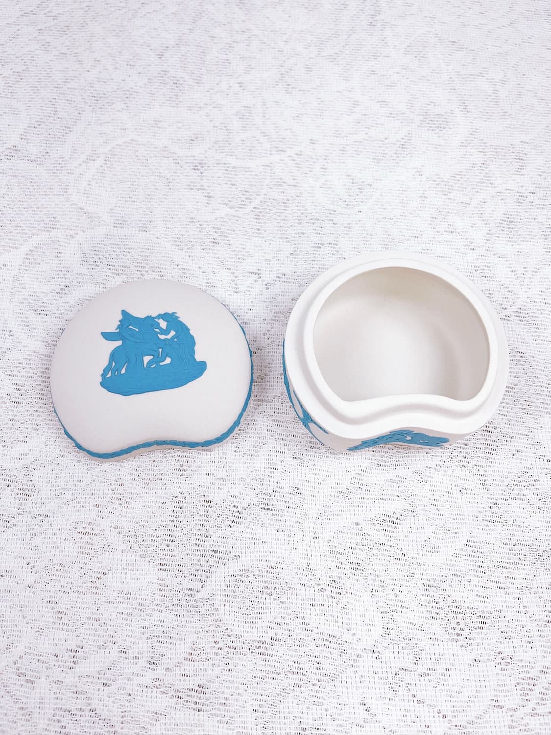 [영국앤틱] 웨지우드 제스퍼웨어 강낭콩 트킹켓박스 보석함_화이트 상품이미지3