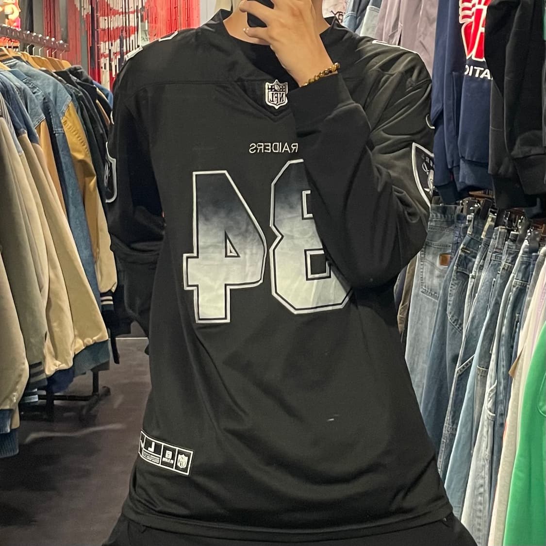 [IM] NFL RAIDERS No.34 JACKSON 블랙 반팔져지 상품이미지3