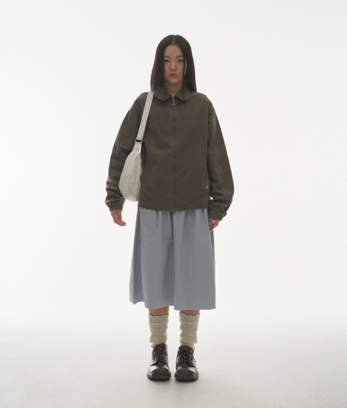 코이세이오 라운드 카라 스티치 자켓 코코아 2 상품이미지1