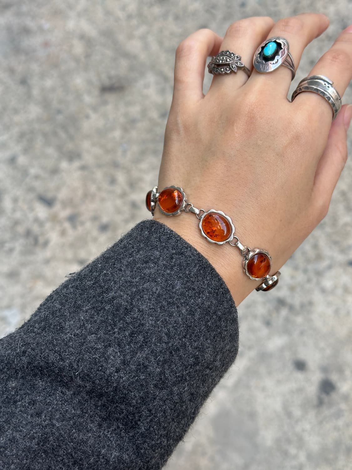 Amber 925silver bracelet   상품이미지5