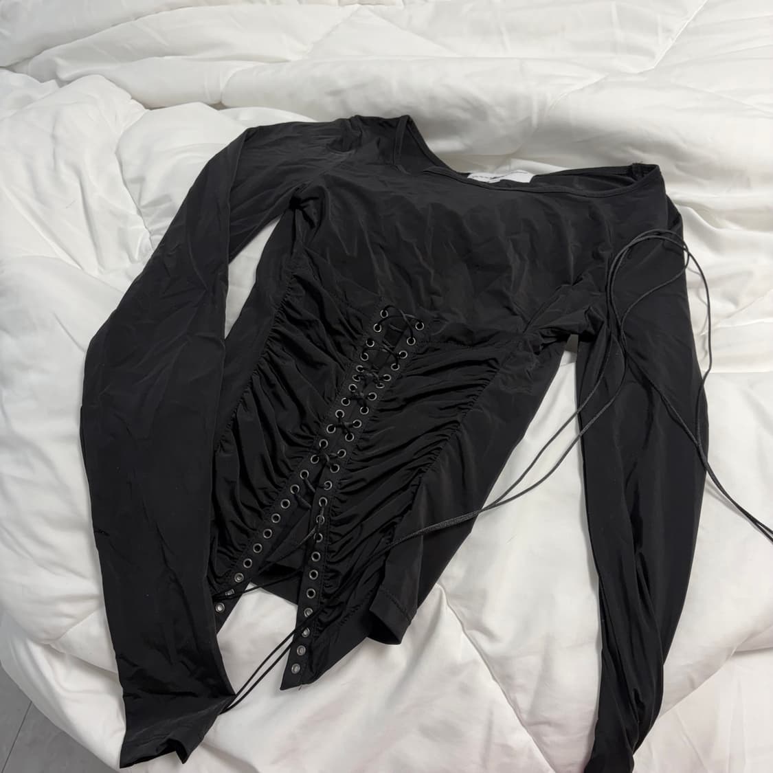 2000아카이브 코르셋 탑 블랙 상품이미지2