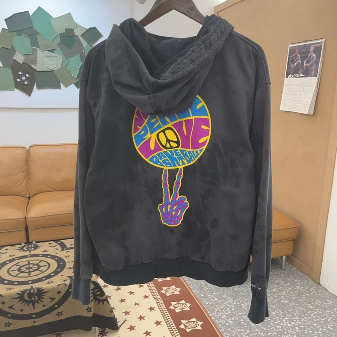 나이키 하드우드 다이 풀오버 키치 프린팅 후드티 XL C08607 상품이미지4