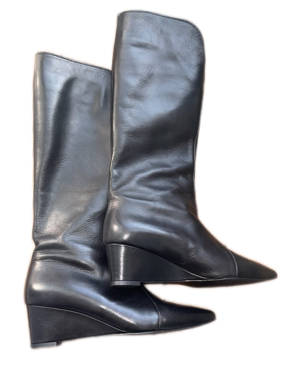 Curved Wedge Leather boots (쓰리투에이티) 상품이미지5