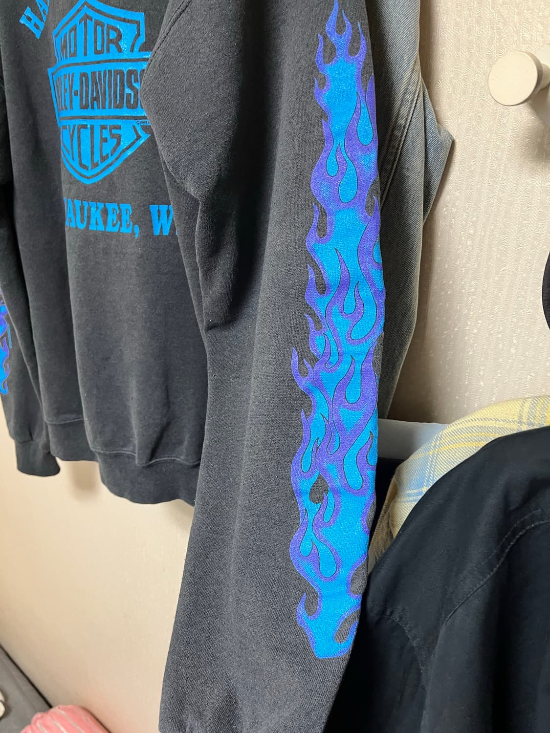 (칸예 착용) 1993 할리데이비슨 og 크롬스윗크롬 스웻 M 판매 상품이미지9