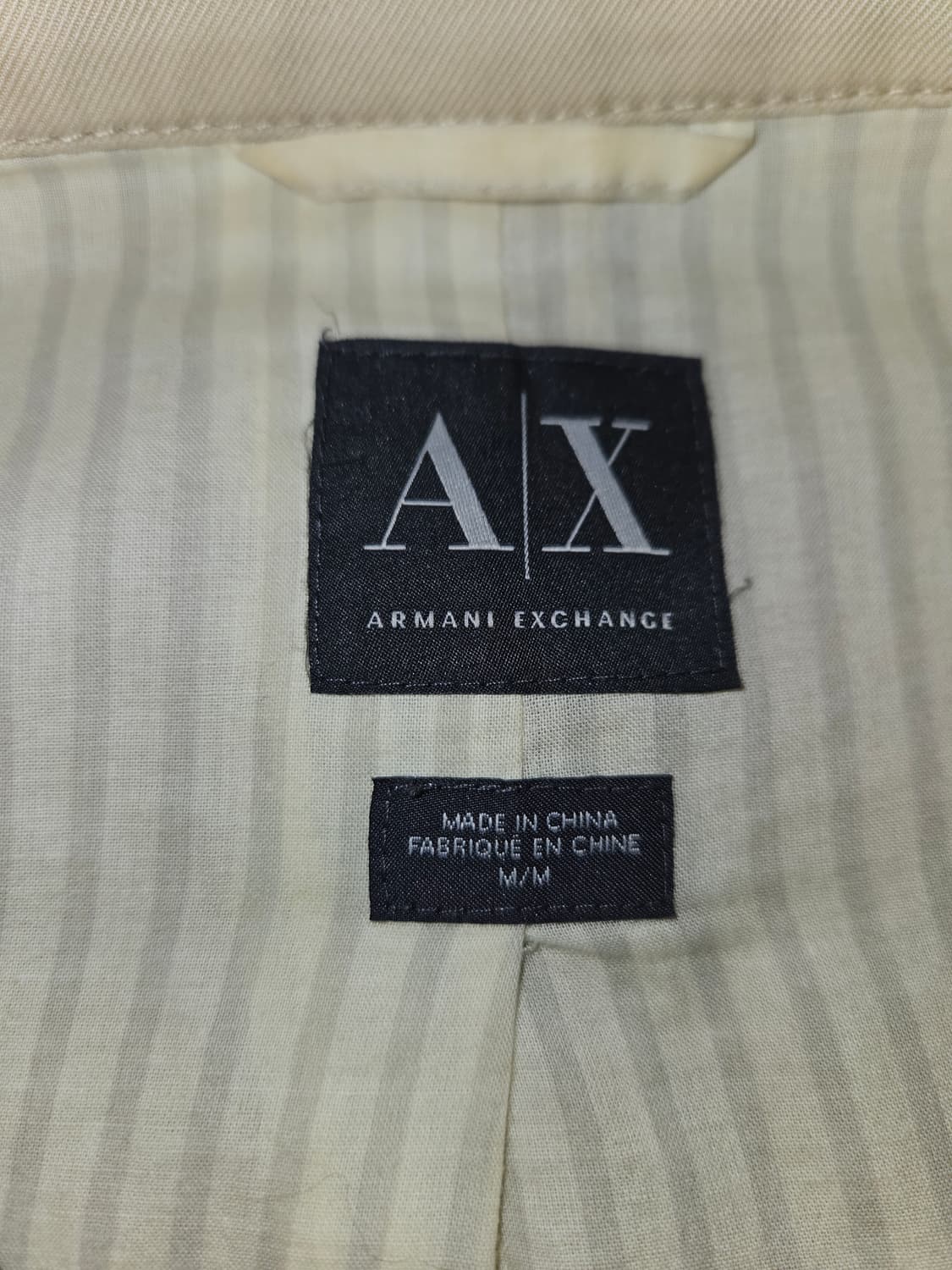아르마니 익스체인지 쉘 코튼 트렌치 롱코트 자켓 빈티지 베이지 M 상품이미지4