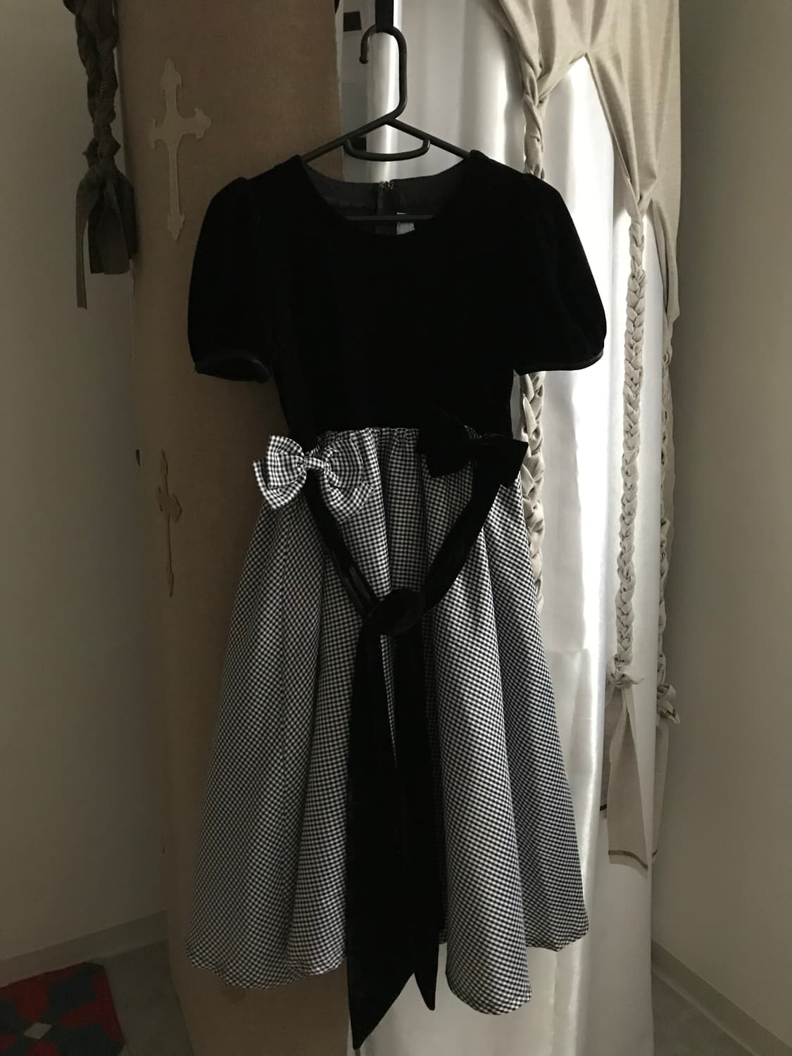 vintage velvet ribbon one-piece 상품이미지5