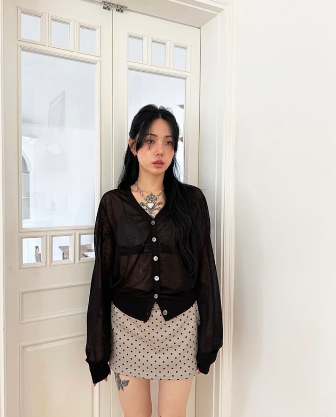 더미스테리어스호텔 시스루 가디건 상품이미지1