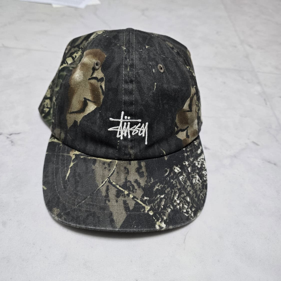 스투시 리얼트리 카모 워시드 스탁 로우 프로 볼캡 상품이미지1