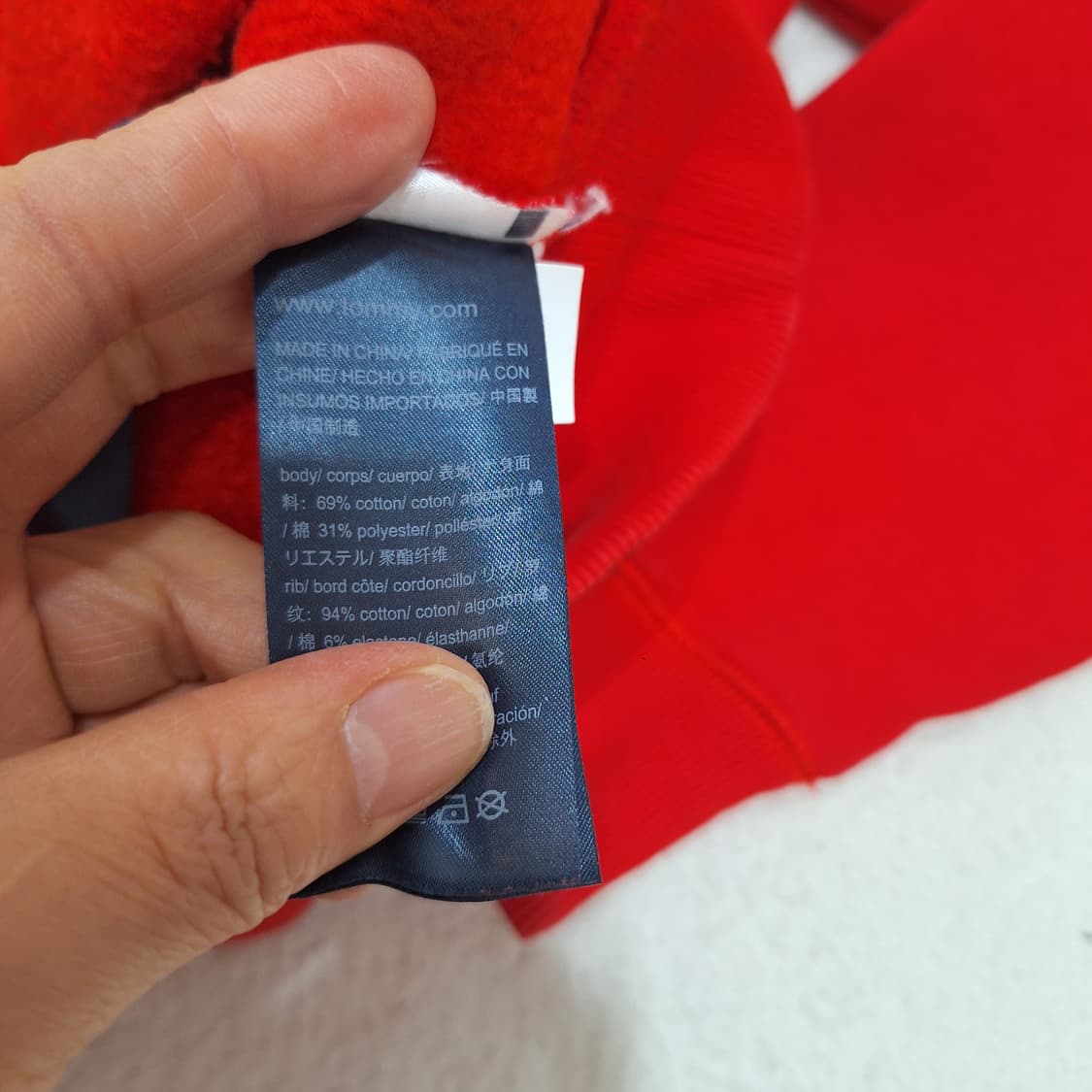 타미힐피거  기모반집업티셔츠S 상품이미지3