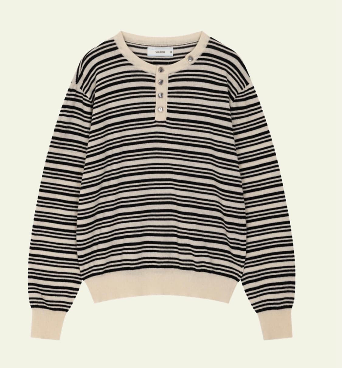 웨이비니스 풀오버 헨리넥 니트 상품이미지1