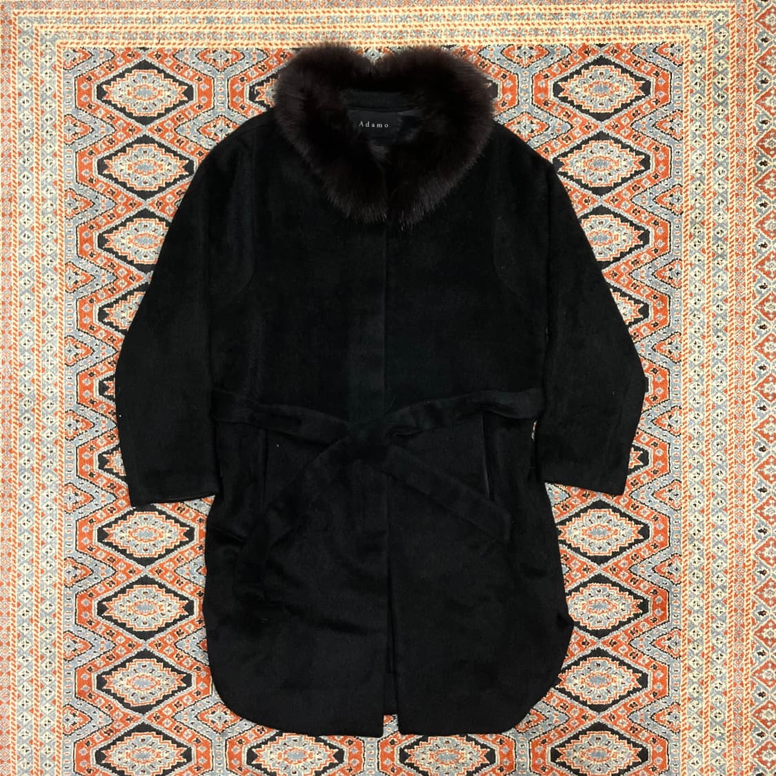아다모 블랙 알파카100 코트 여성66 상품이미지1
