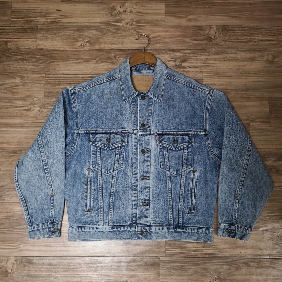 (XL XXL) 90s 리바이스 빈티지 70507 데님 트러커 청 자켓 상품이미지4