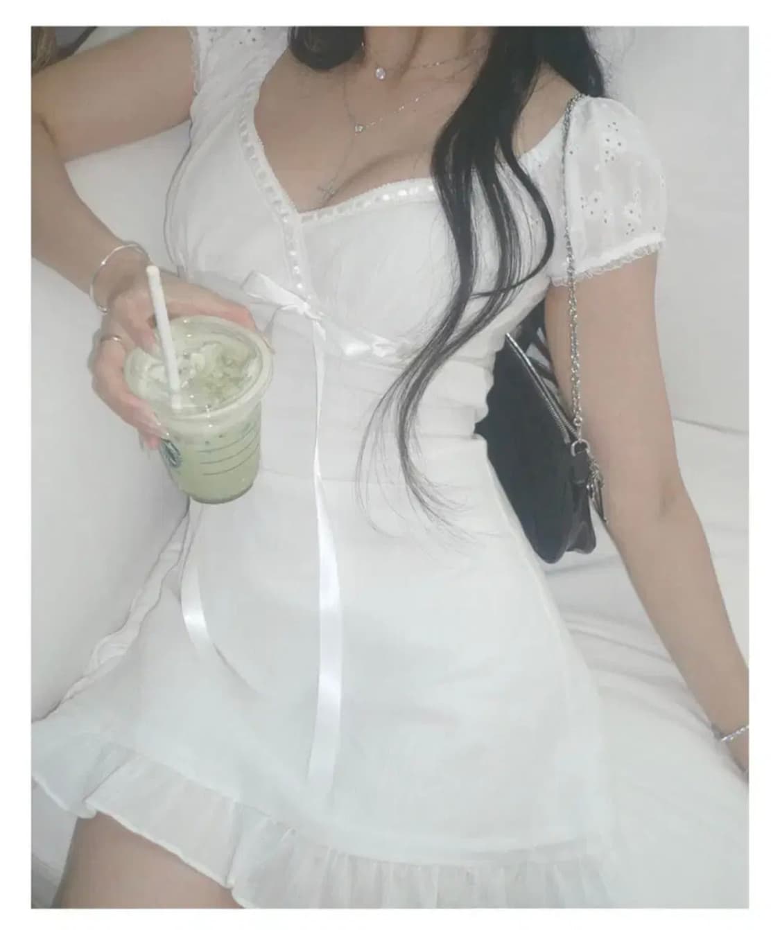 엔젤넘버555 데이지 퍼프 드레스 Daisy puff dress 상품이미지1