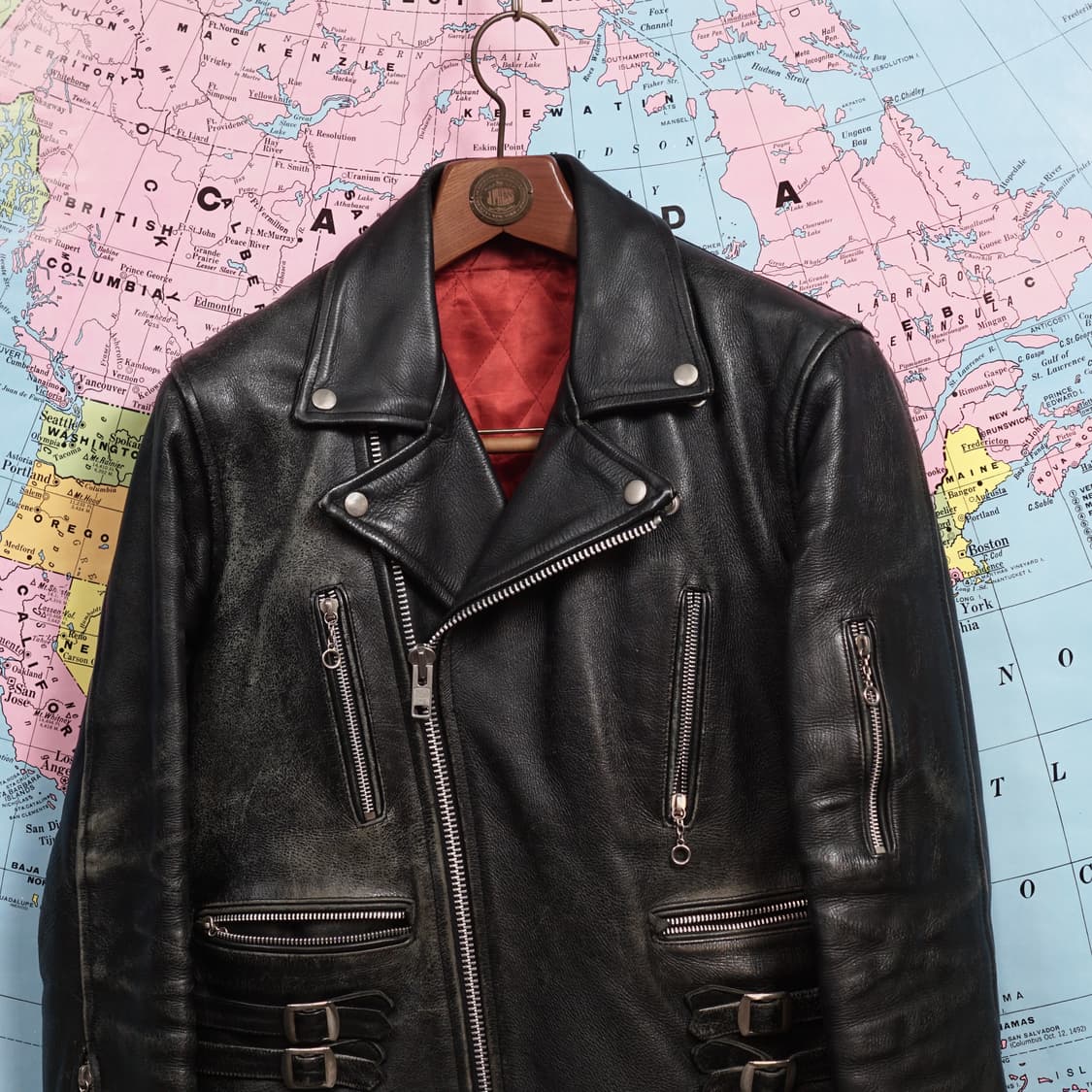 빈티지 더블 라이더 레더자켓 상품이미지2