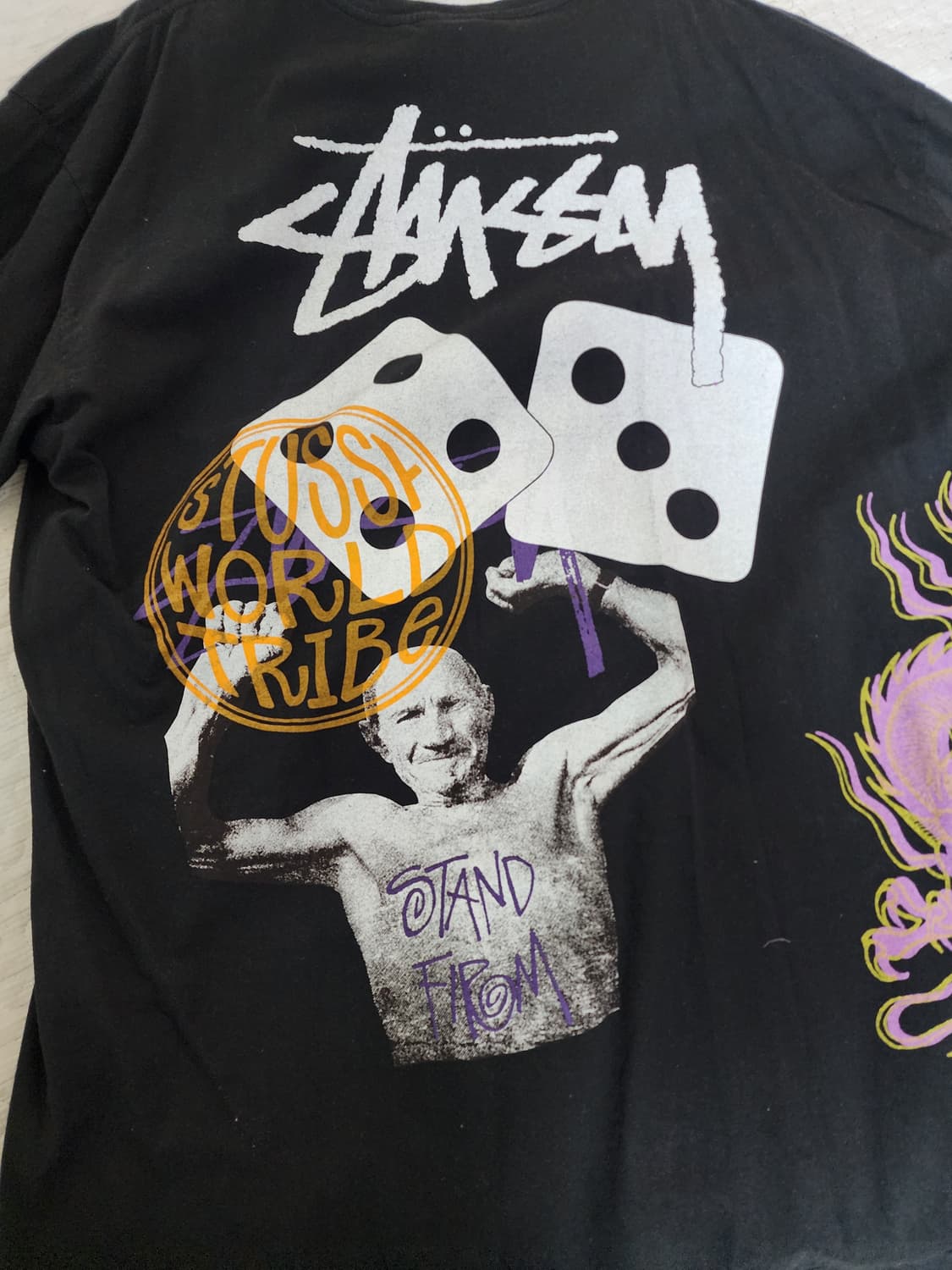 스투시 스트라이크 피그먼트 다이드 롱슬리브 티셔츠 블랙 상품이미지2