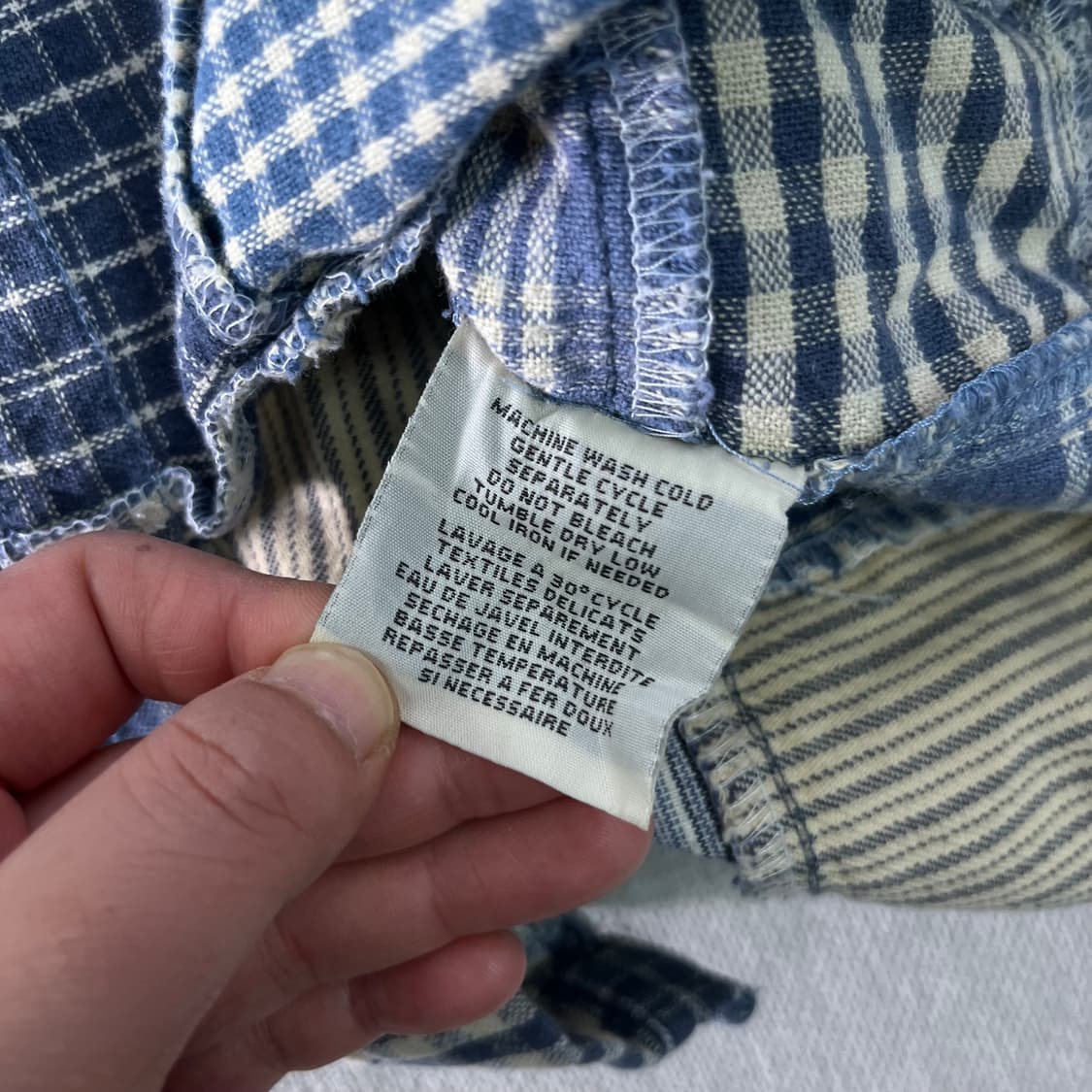 100 폴로 데님앤서플라이 패치워크 데님 셔츠 상품이미지7