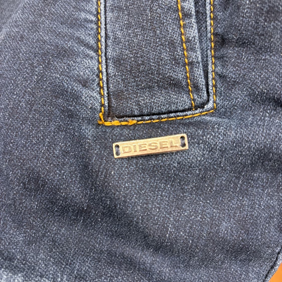 디젤 코튼 집업 자켓 데님 스티치 시보리 커프스 워싱 디테일 빈티지 블루 상품이미지7