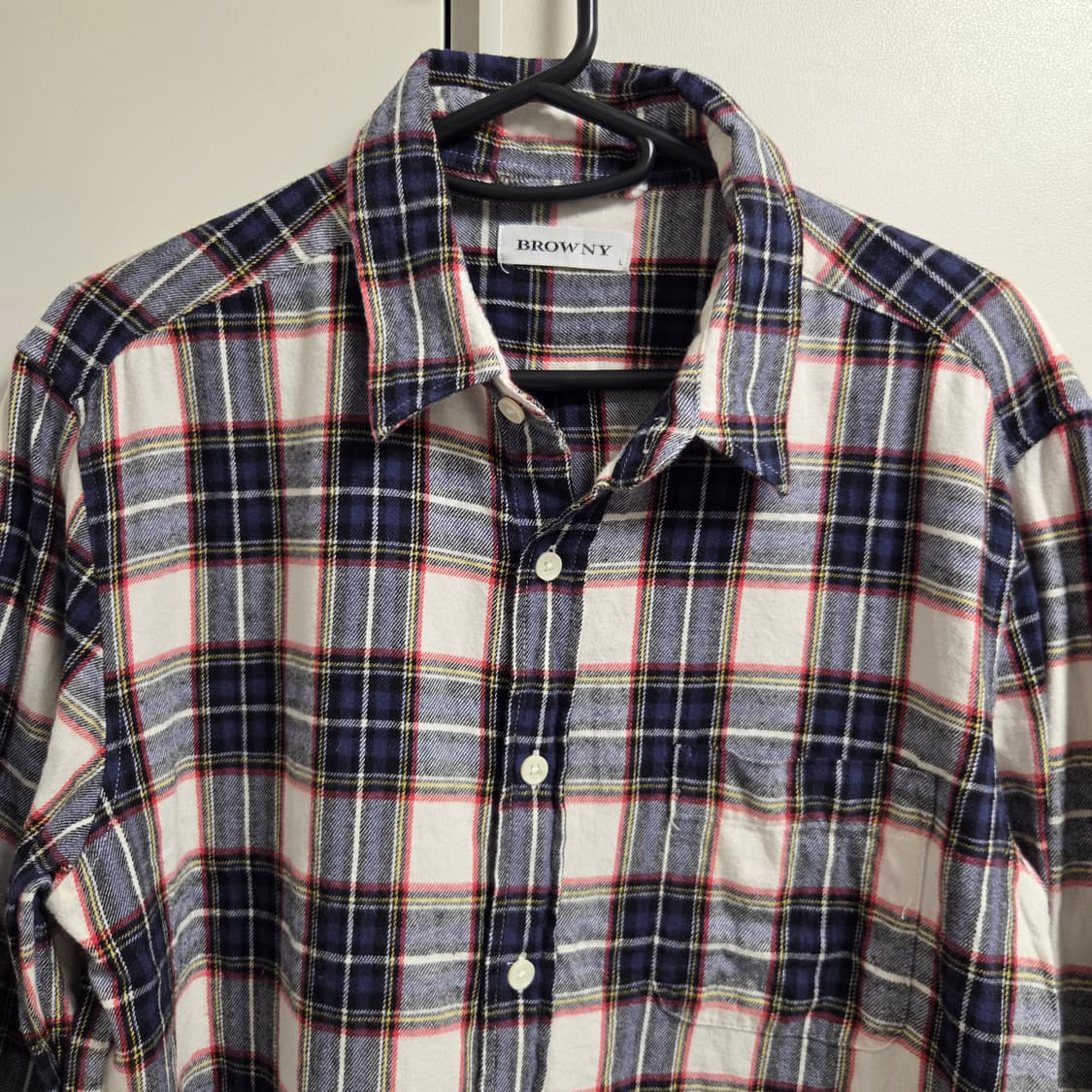 Browny 재팬 플란넬 체크 셔츠 L(100) 상품이미지2