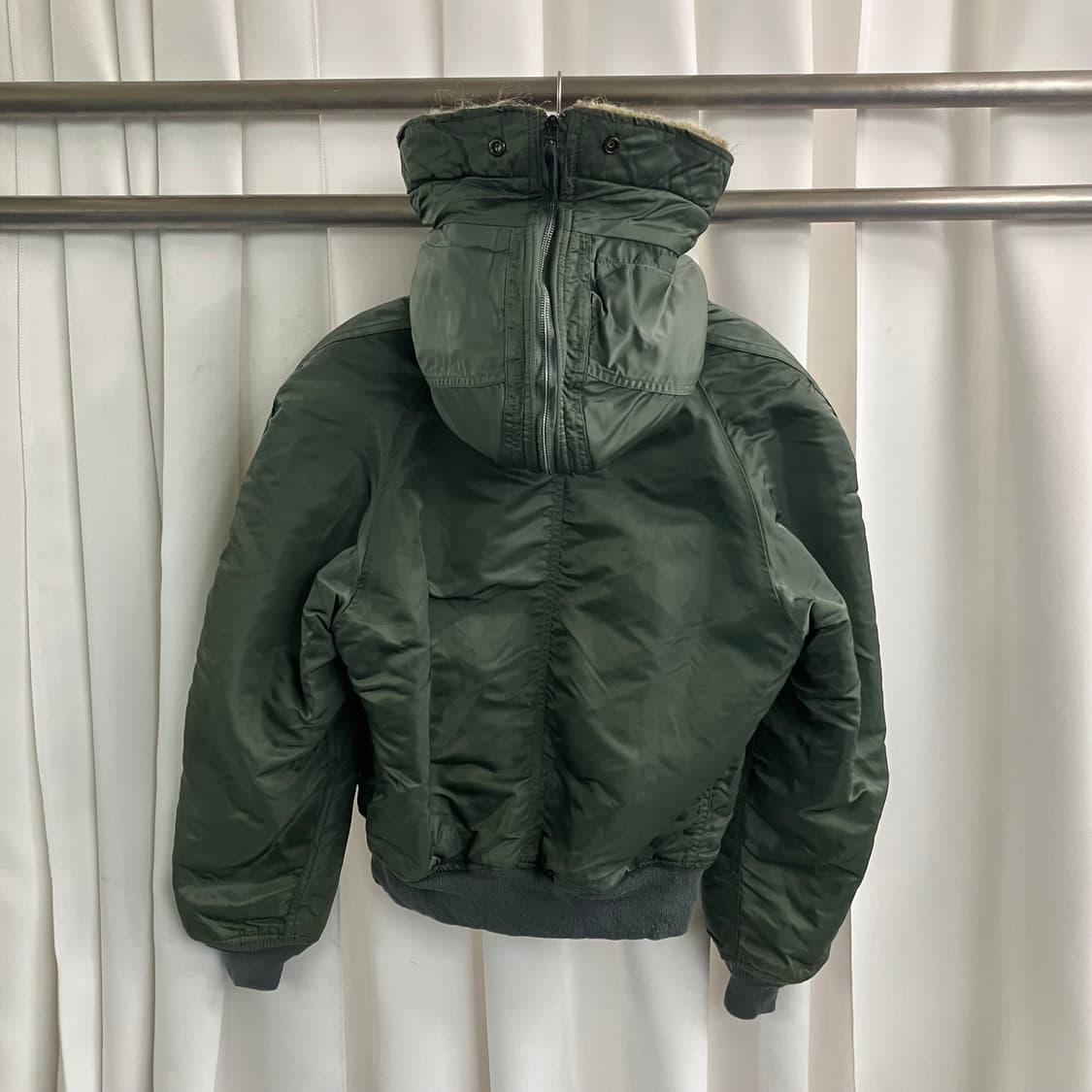 90's 알파인더스트리 카키 N2B 쇼트 웨이스트 파카 M 상품이미지2