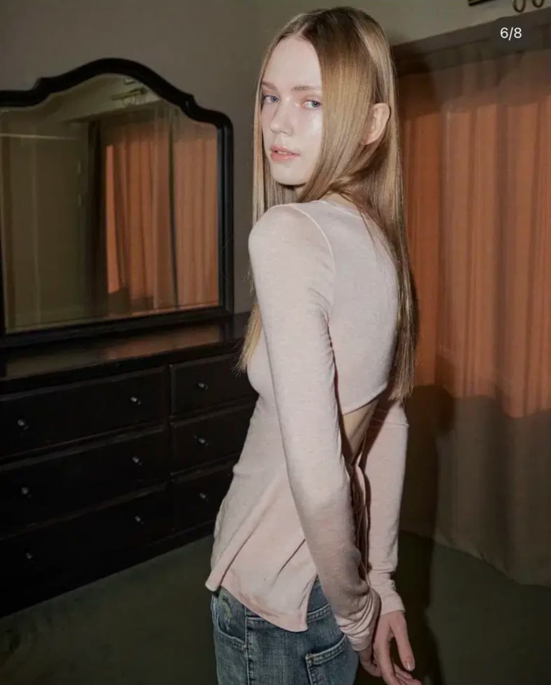 Legarnet BEBE WOOL BACK SLIT LONG SLEEVE 상품이미지2