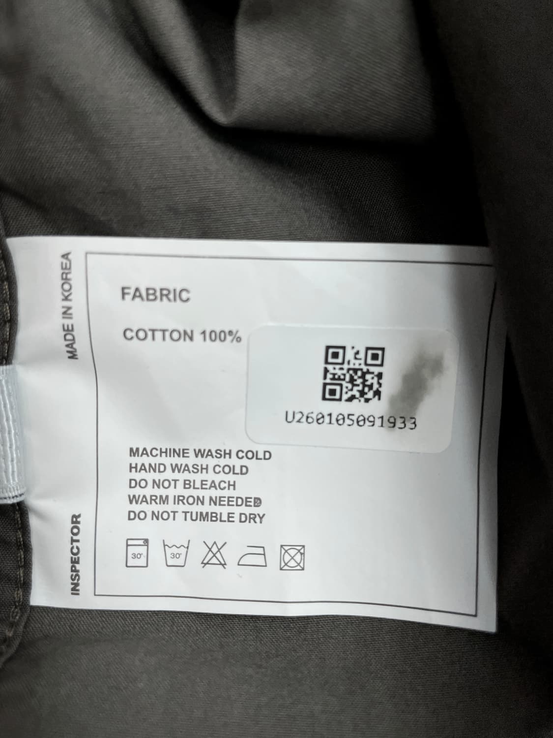 인스펙터 베이직 코튼 워크 셔츠 상품이미지3