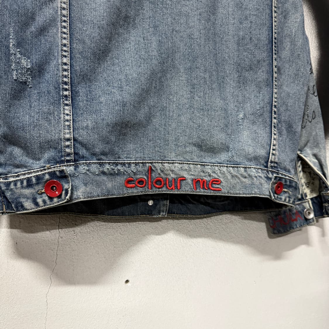 데시구알 디스트로이드 데미지 워싱 데님 트러커 자켓 상품이미지7