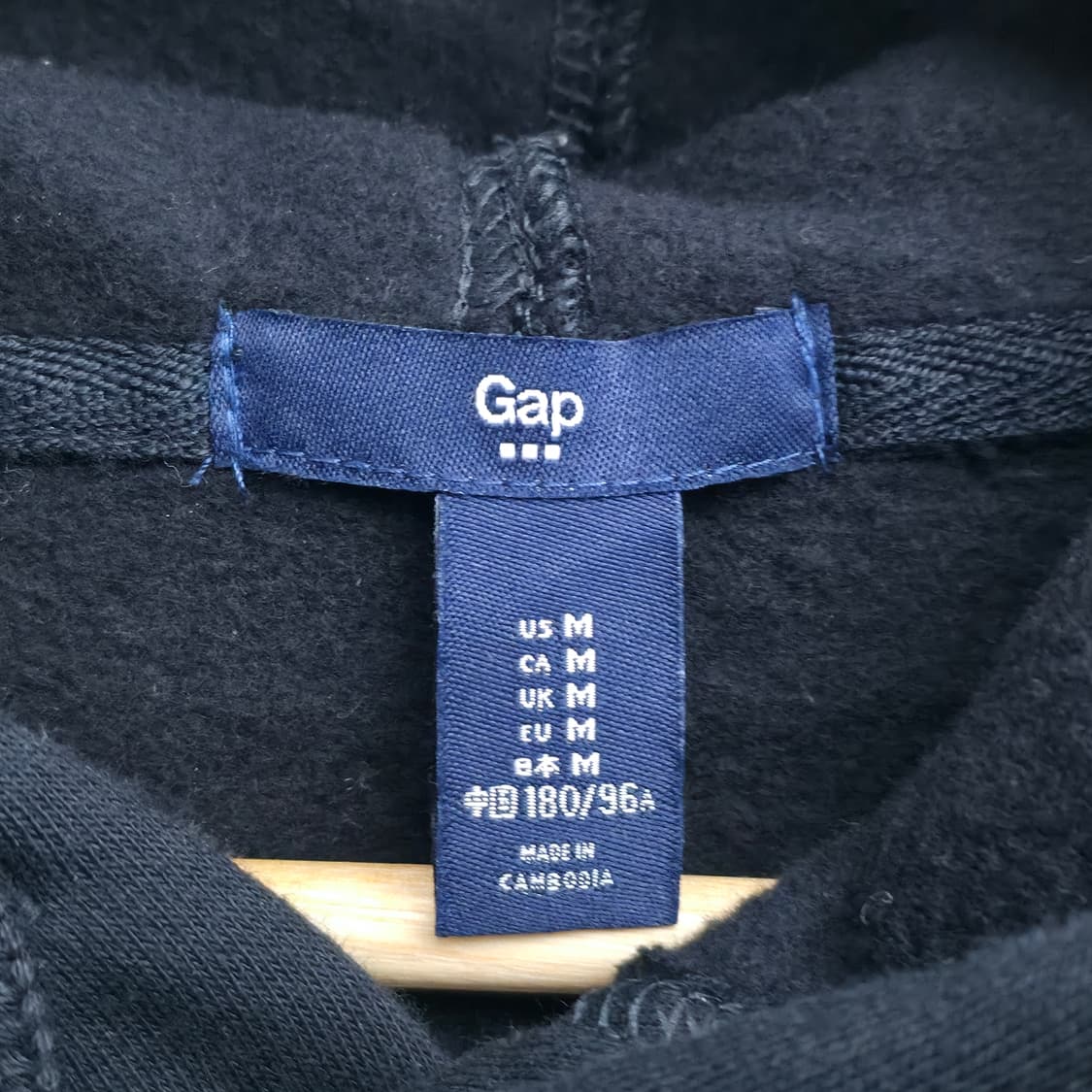 [M] GAP 갭 블랙 후드티 상품이미지4