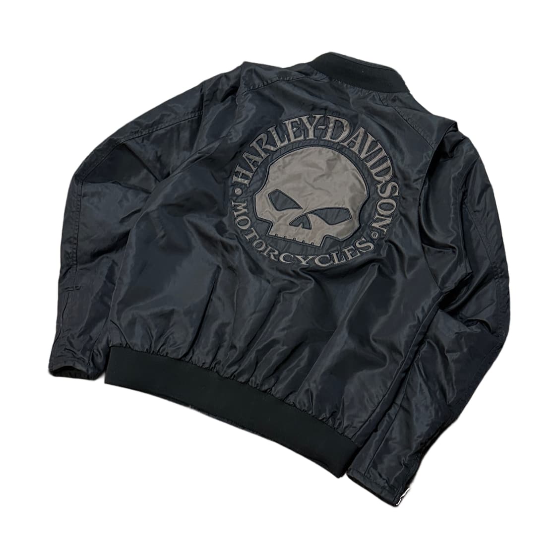 할리데이비슨 윌리 G 스컬 봄버 자켓 (L-XL) 나일론 상품이미지2