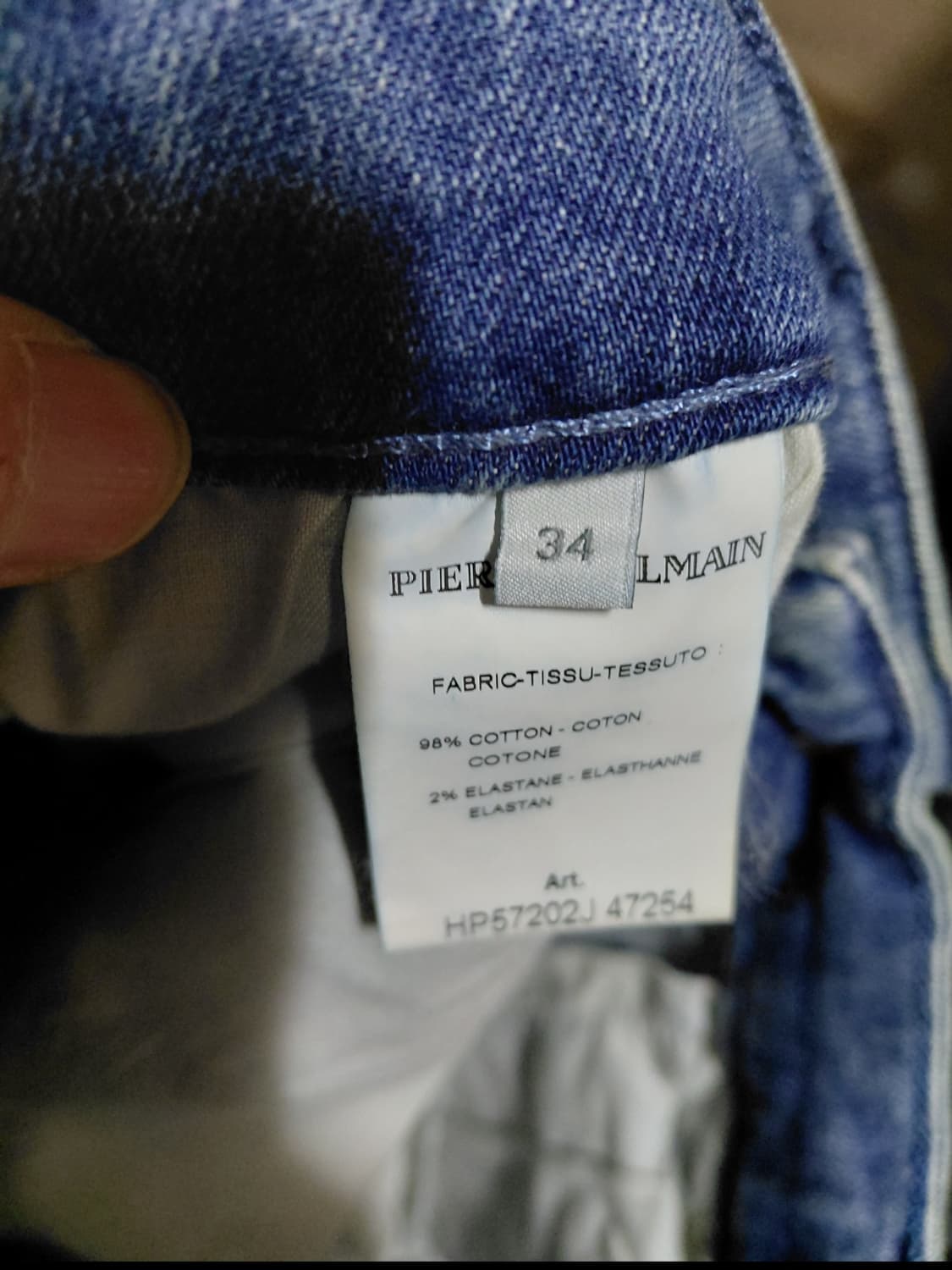 [피에르발망]바이커 데님 청바지 34사이즈  상품이미지5