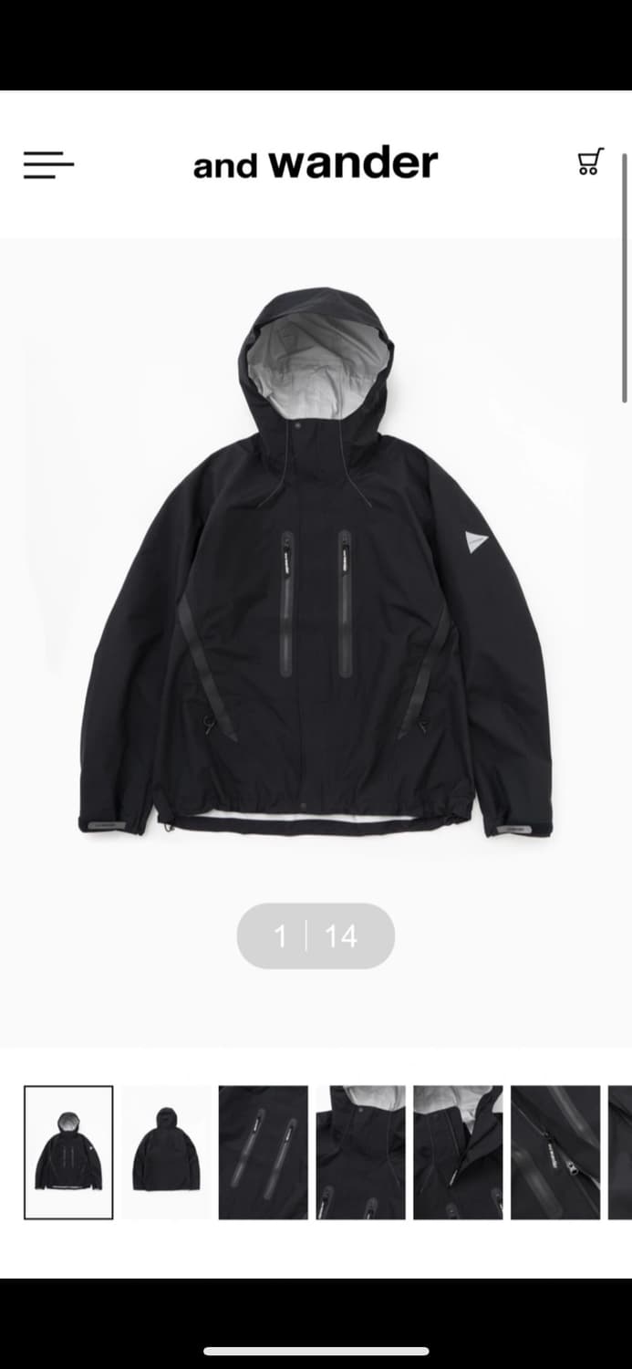 앤드원더 바람막이 2.5L hiker rain jacket 블랙 XL  상품이미지1