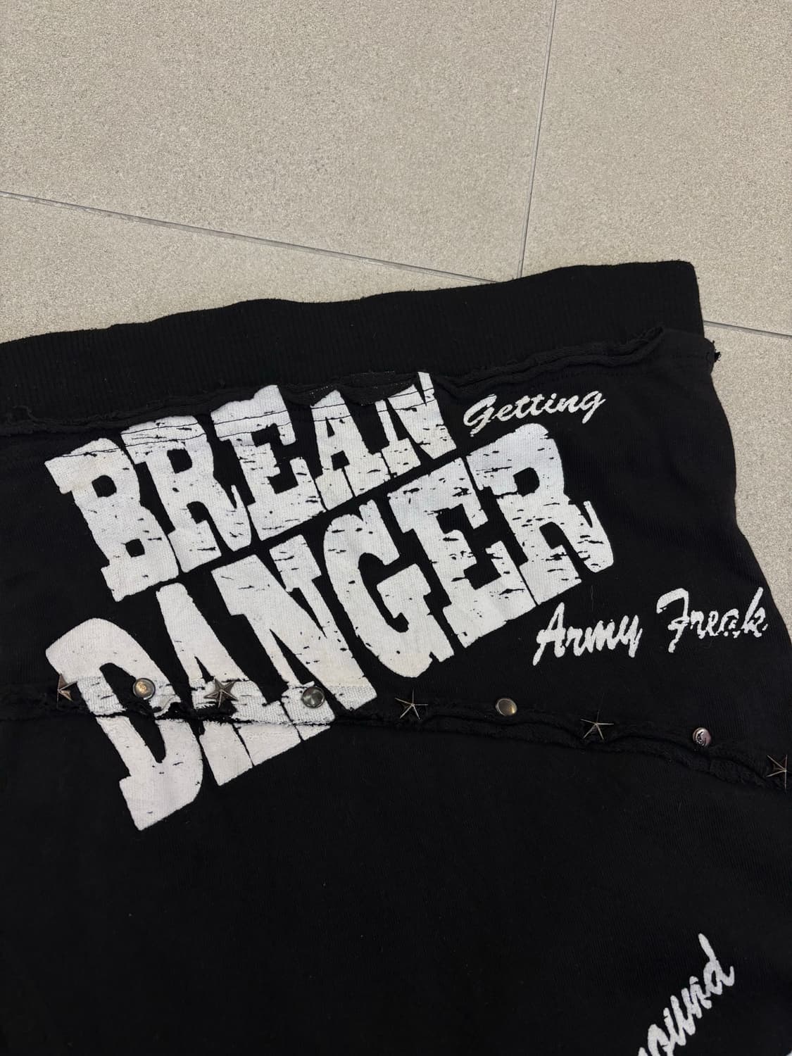 펑크 스터드 프린팅 롱스커트 상품이미지2