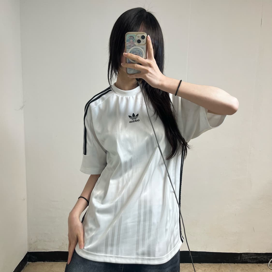 Adidas White Jacquard Jersey 상품이미지1