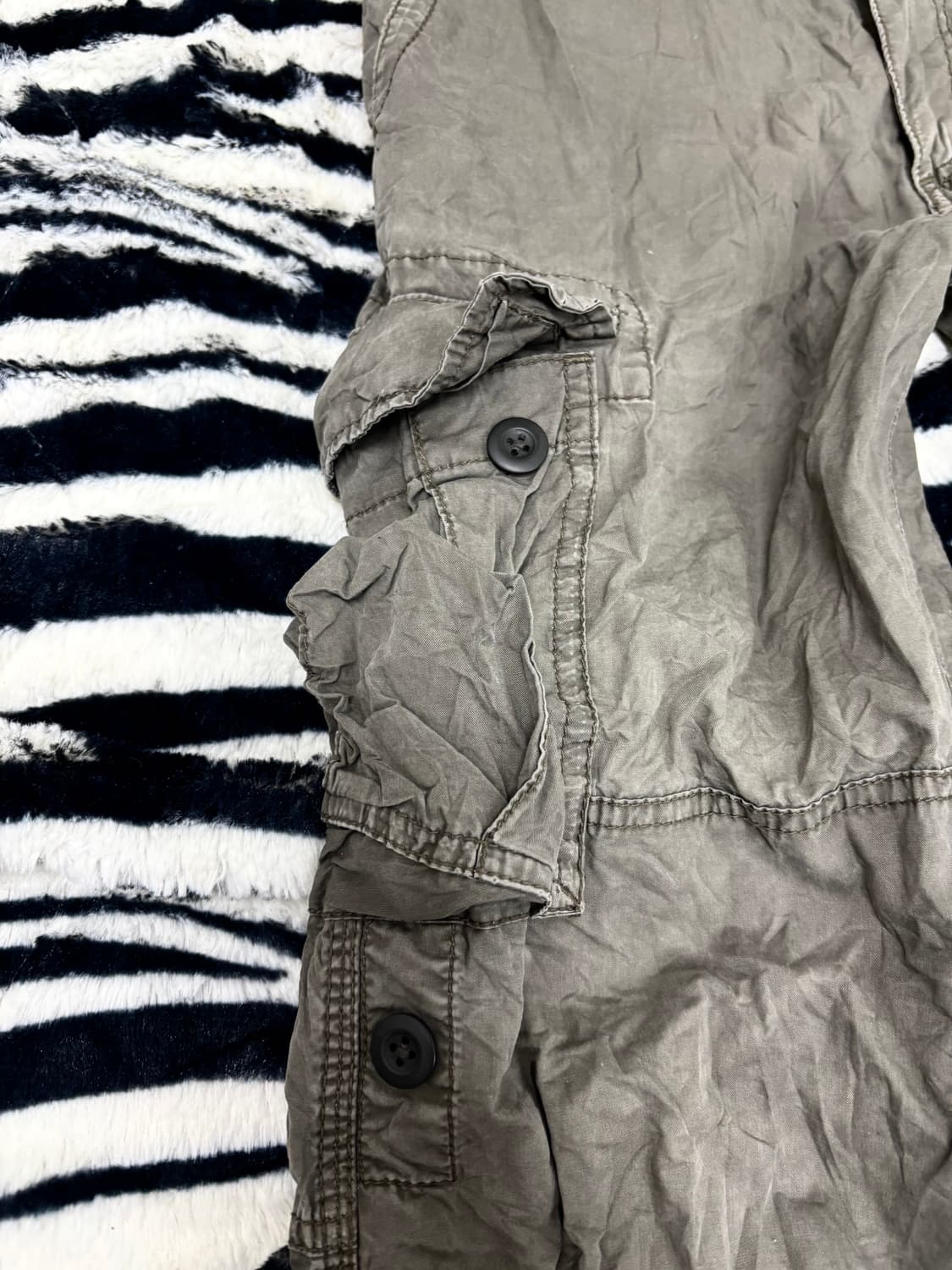 Grunge Mood Khaki Cargo Pants 상품이미지7