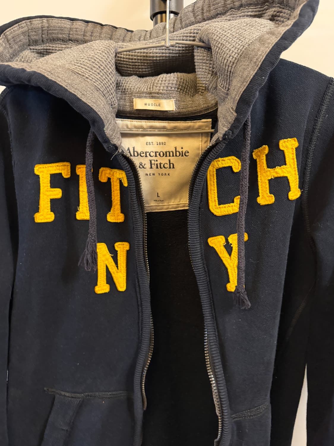 아베크롬비 남노 레터링 후드집업 상품이미지4