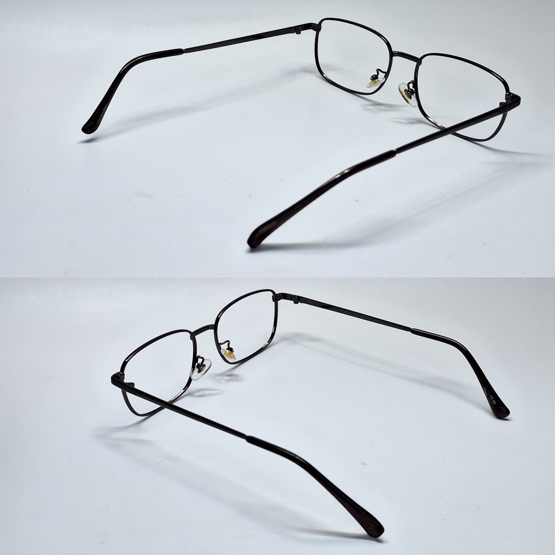 00s 일본 빈티지/ 건메탈 스퀘어 메탈 안경테 레트로 클래식 수입 패션 상품이미지4