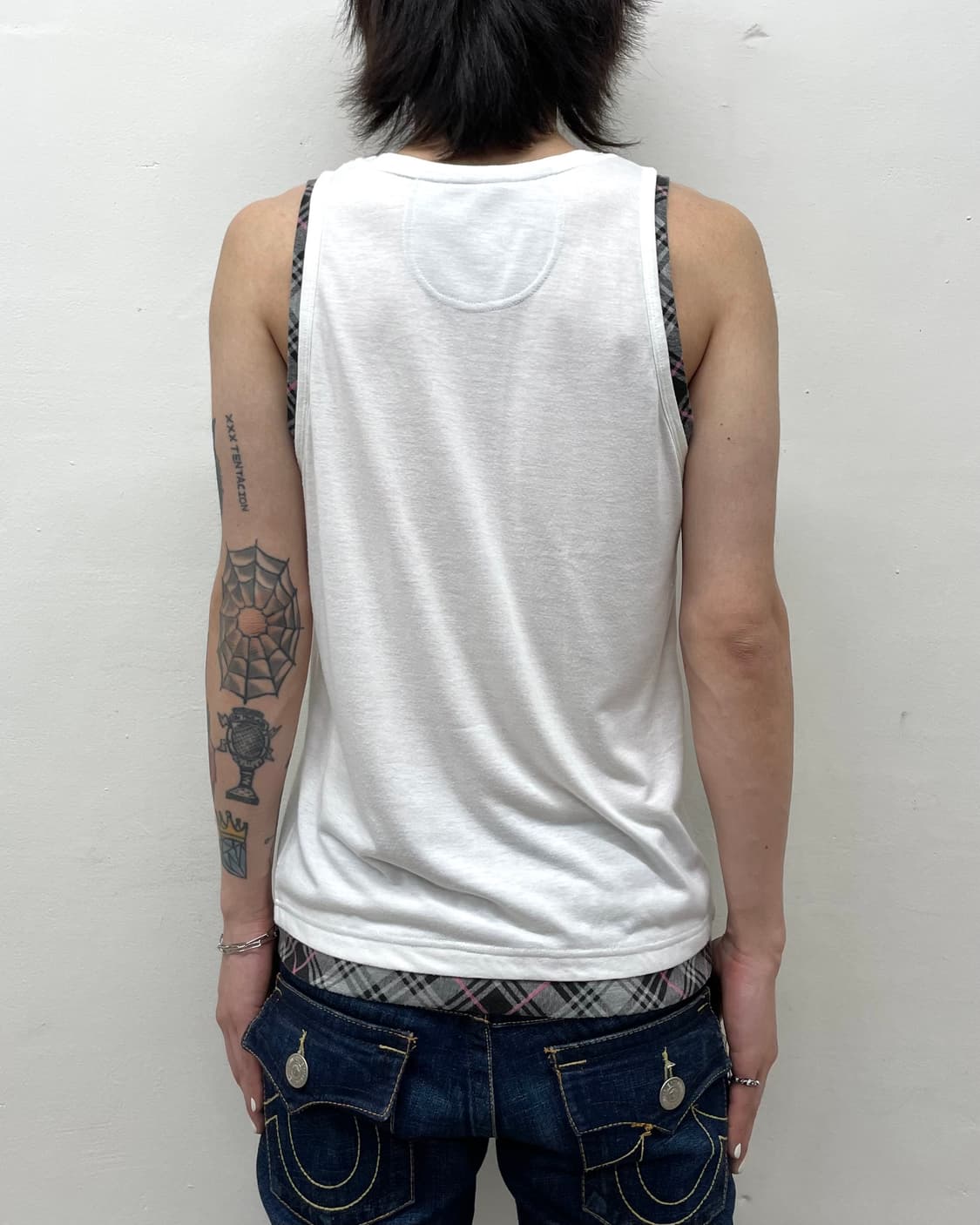 Girl American flag check sleeveless 상품이미지2