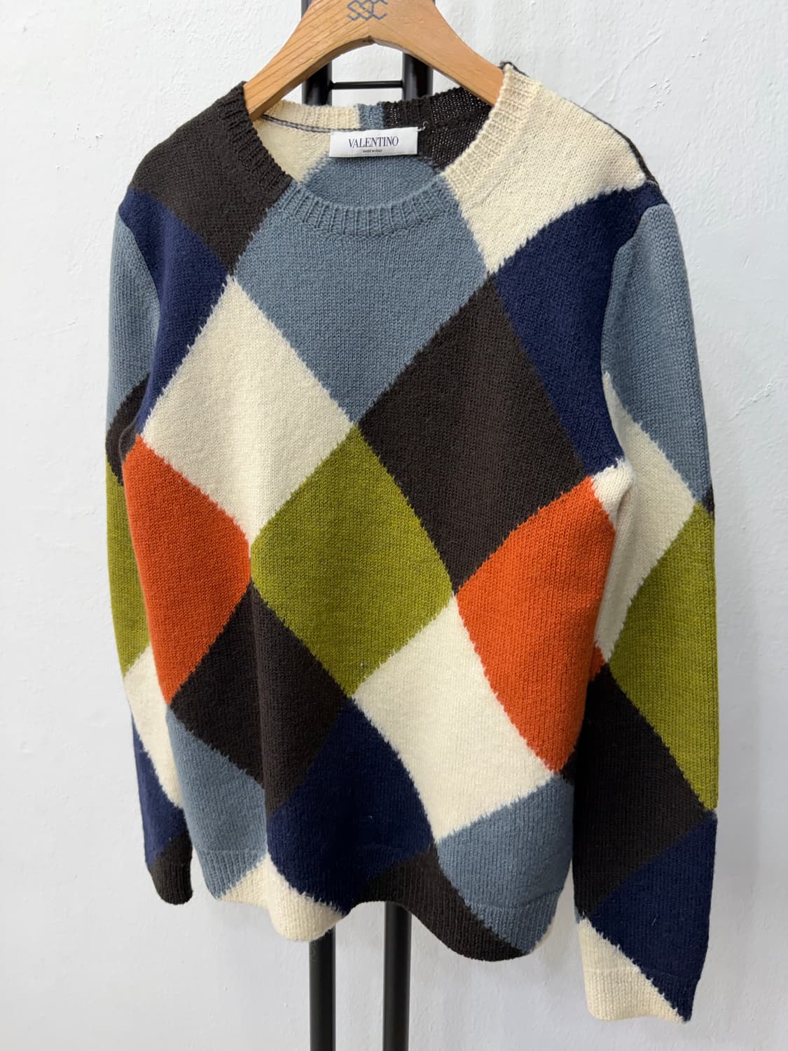 매장핀정품) 발렌티노 여성 아가일 니트 스웨터 S 상품이미지3