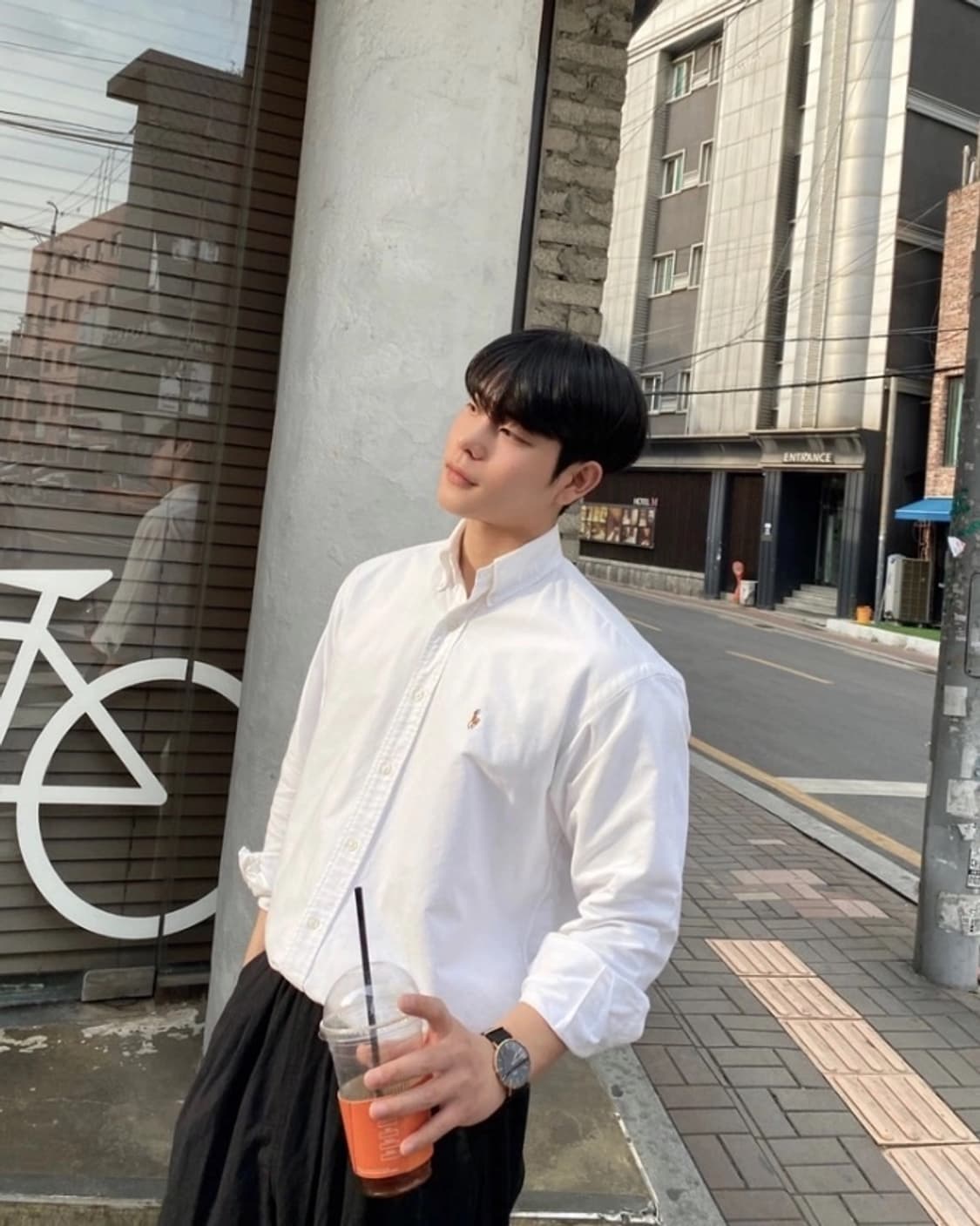 폴로 정품 큐알 옥스포드 화이트 셔츠 상품이미지1