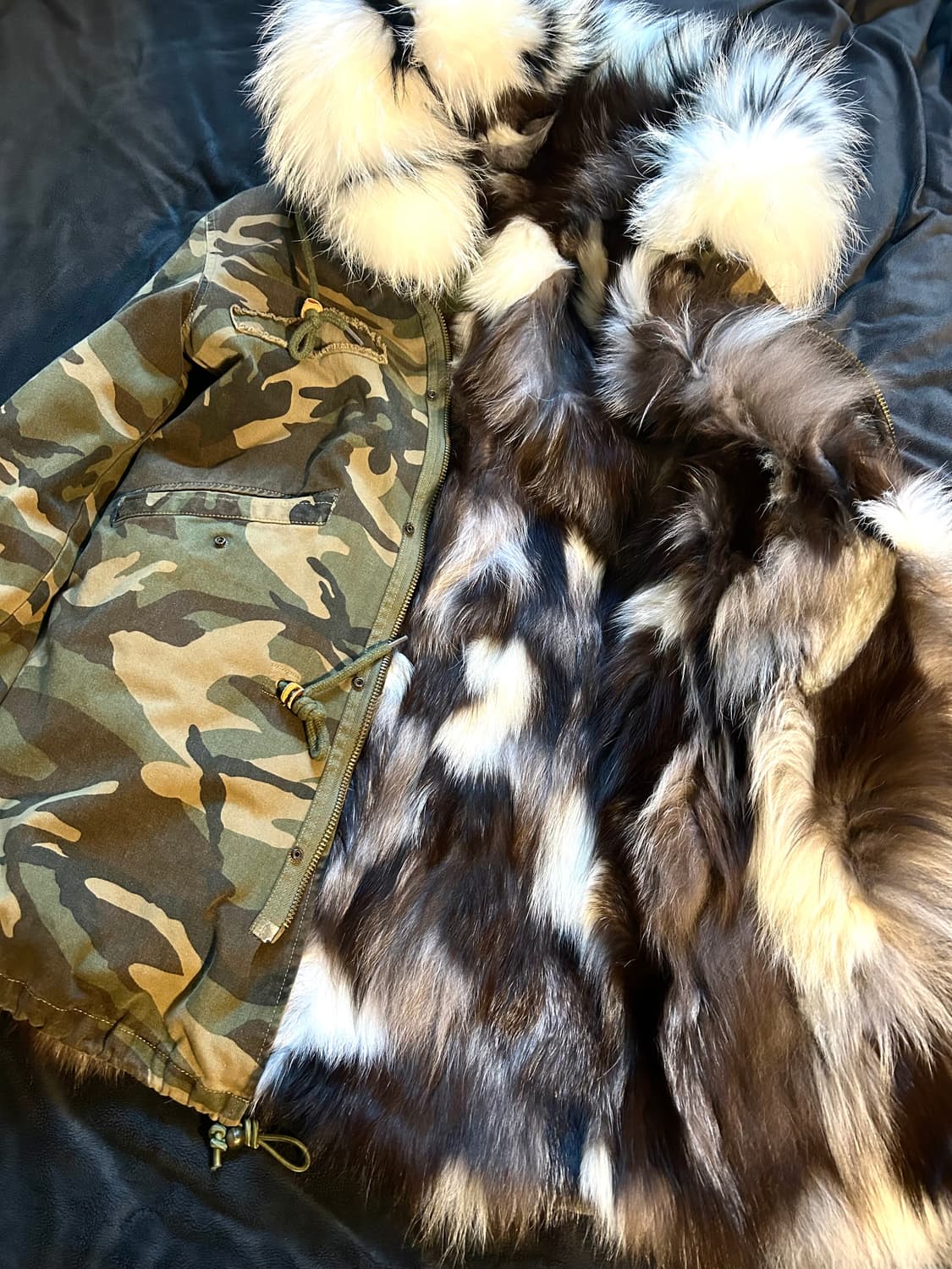 Camouflage Pattern N2B Fur Jacket 상품이미지2