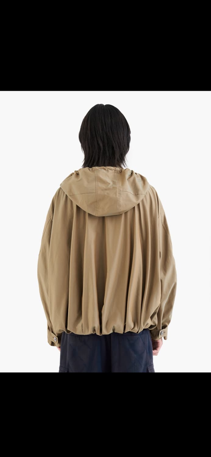 지용킴 드레이프 볼륨 후드 자켓 Green S 상품이미지6