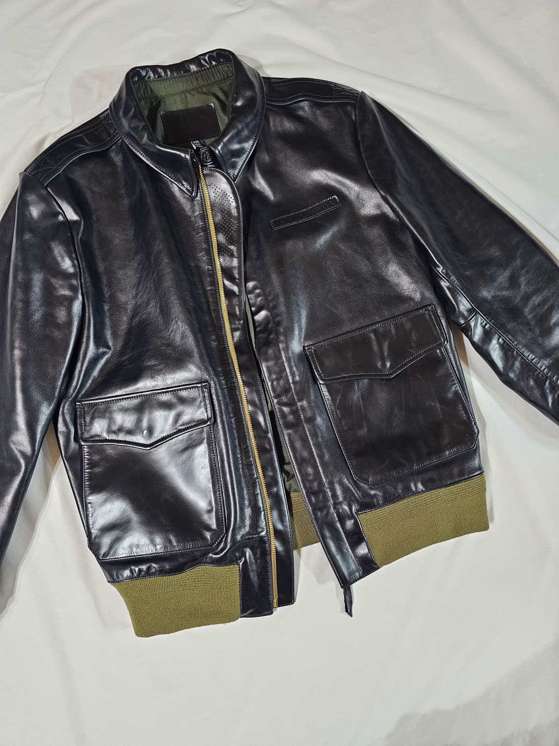 [빈티지] A-2 플라이트 밀리터리 레더 자켓 재킷 / 블랙 상품이미지2