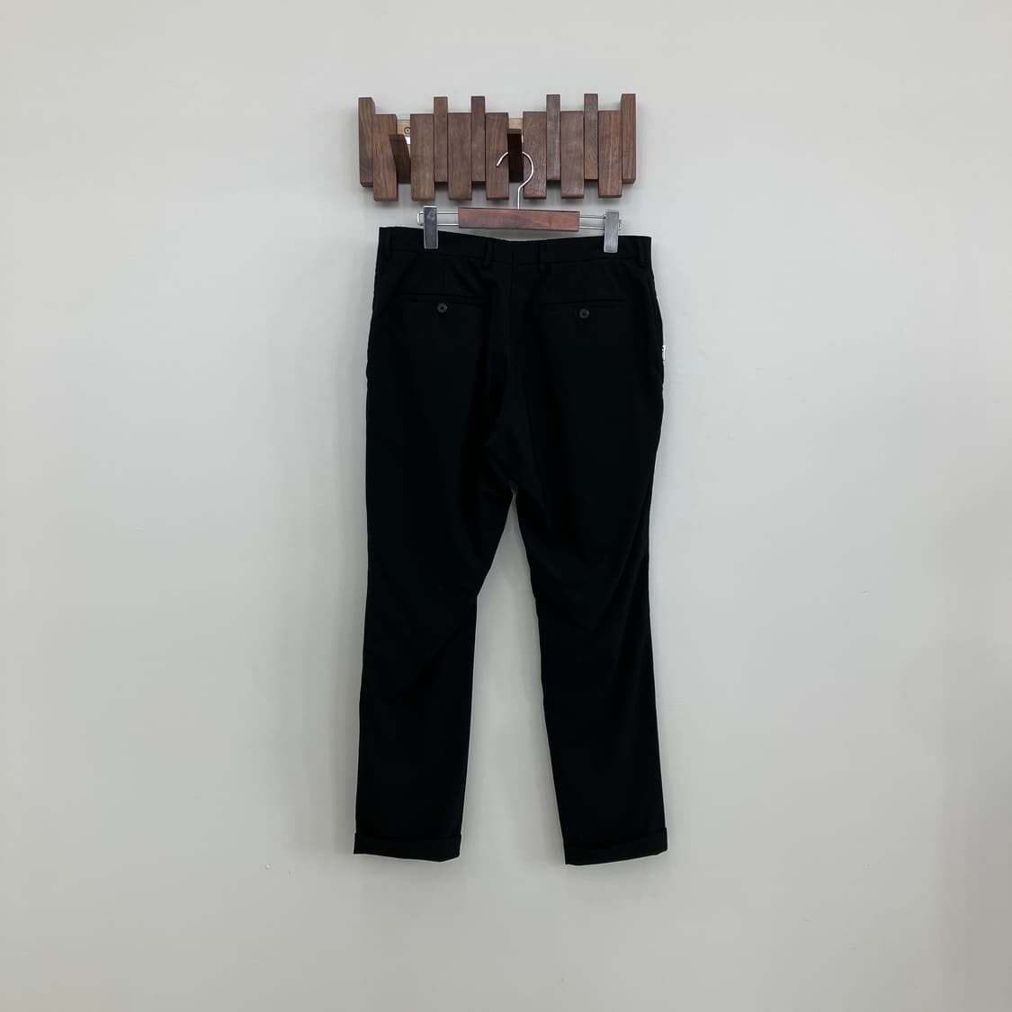 프라다 블랙 원모 노턱 슬랙스 상품이미지3