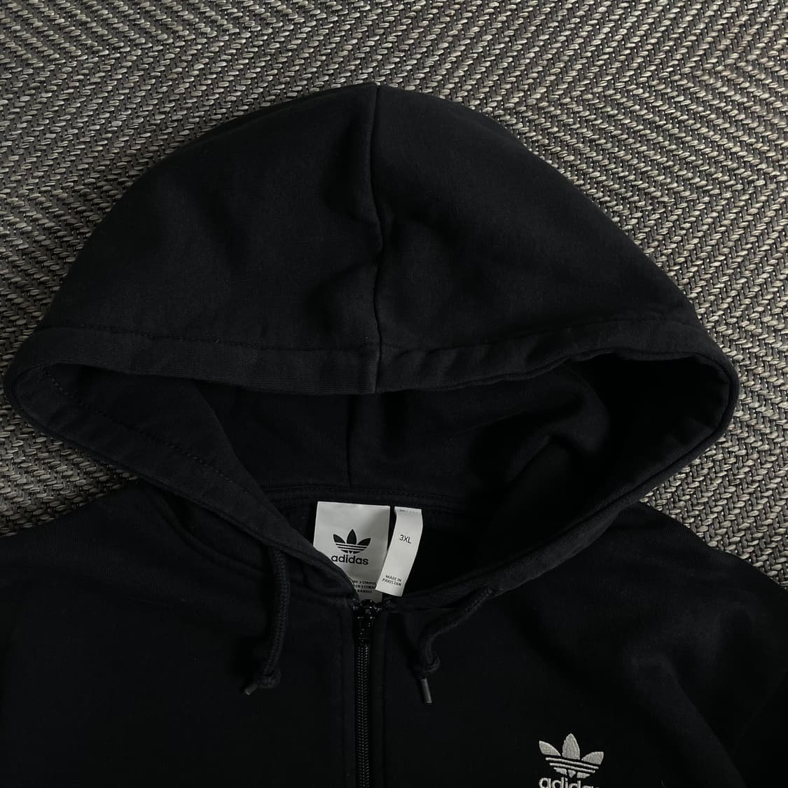 아디다스 미니멀 블랙 트레포일 후드 집업y 2966 상품이미지5