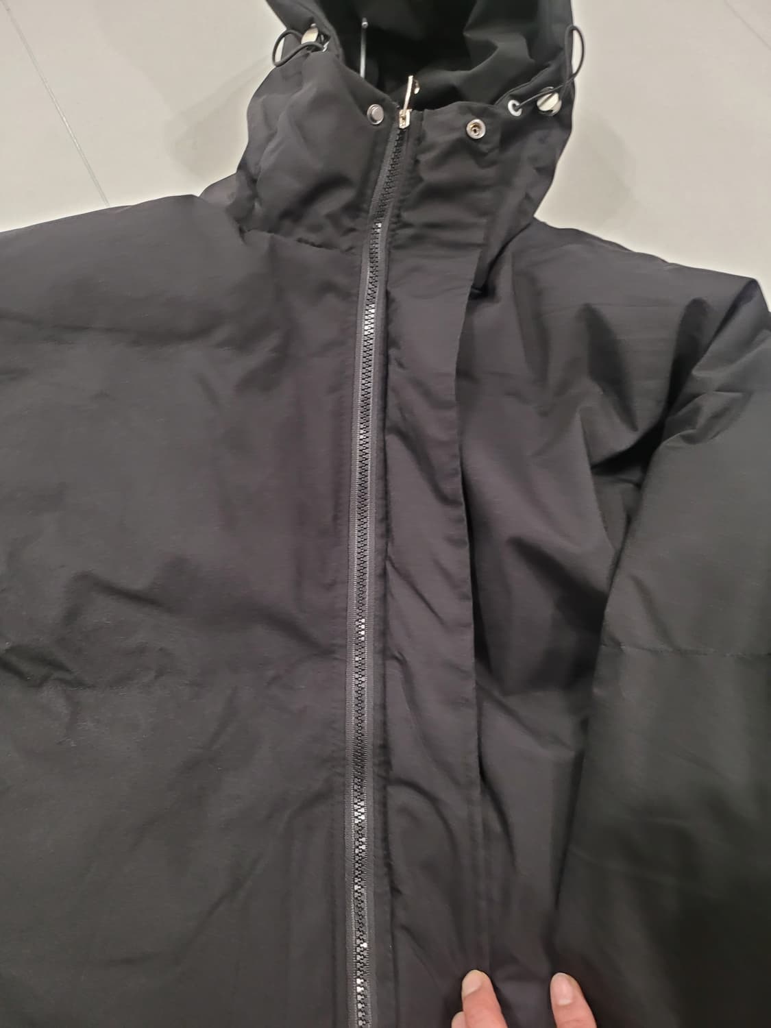 [새상품] 간절기패딩  "핏이 다했다" 편집샵 감성 오버핏 후드 패딩 상품이미지4