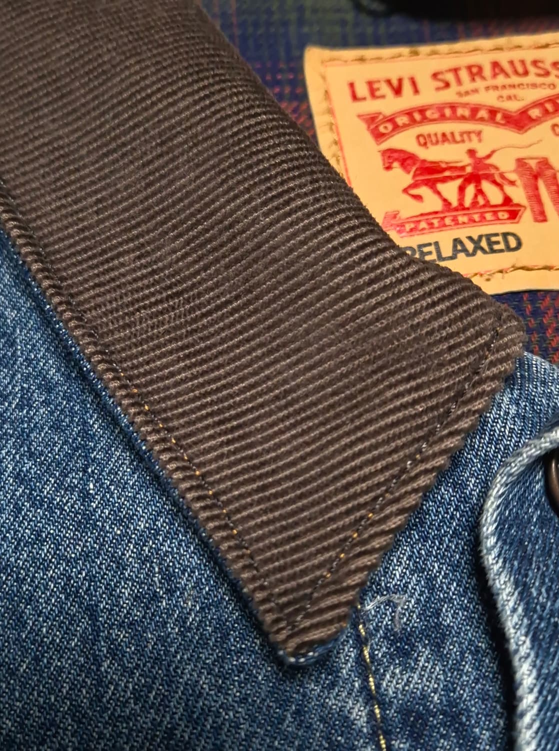 리바이스 / 타탄체크안감 기모 트러커 / XL 상품이미지4