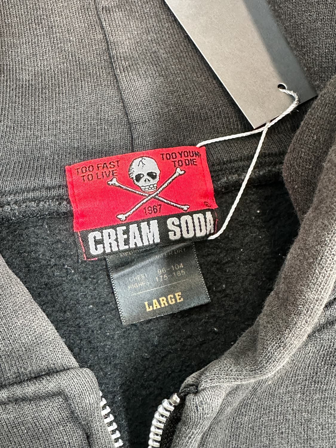 크림소다 락앤롤 드래곤 선페이드 후드집업 상품이미지8